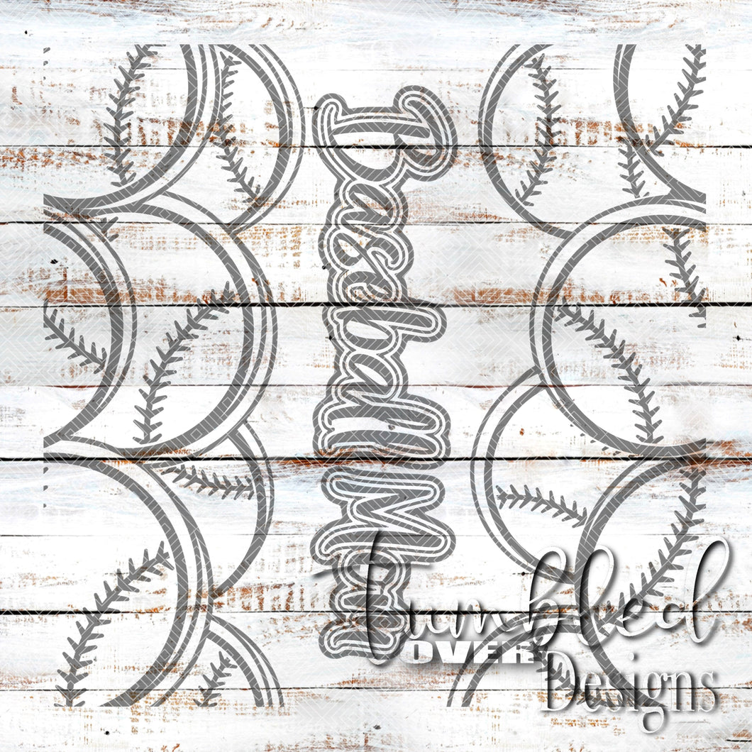 Seamless Baseball Mom Png Wrap