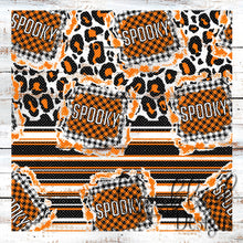 Load image into Gallery viewer, Colored Halloween Spooky Seamless Set and Single Png Wraps
