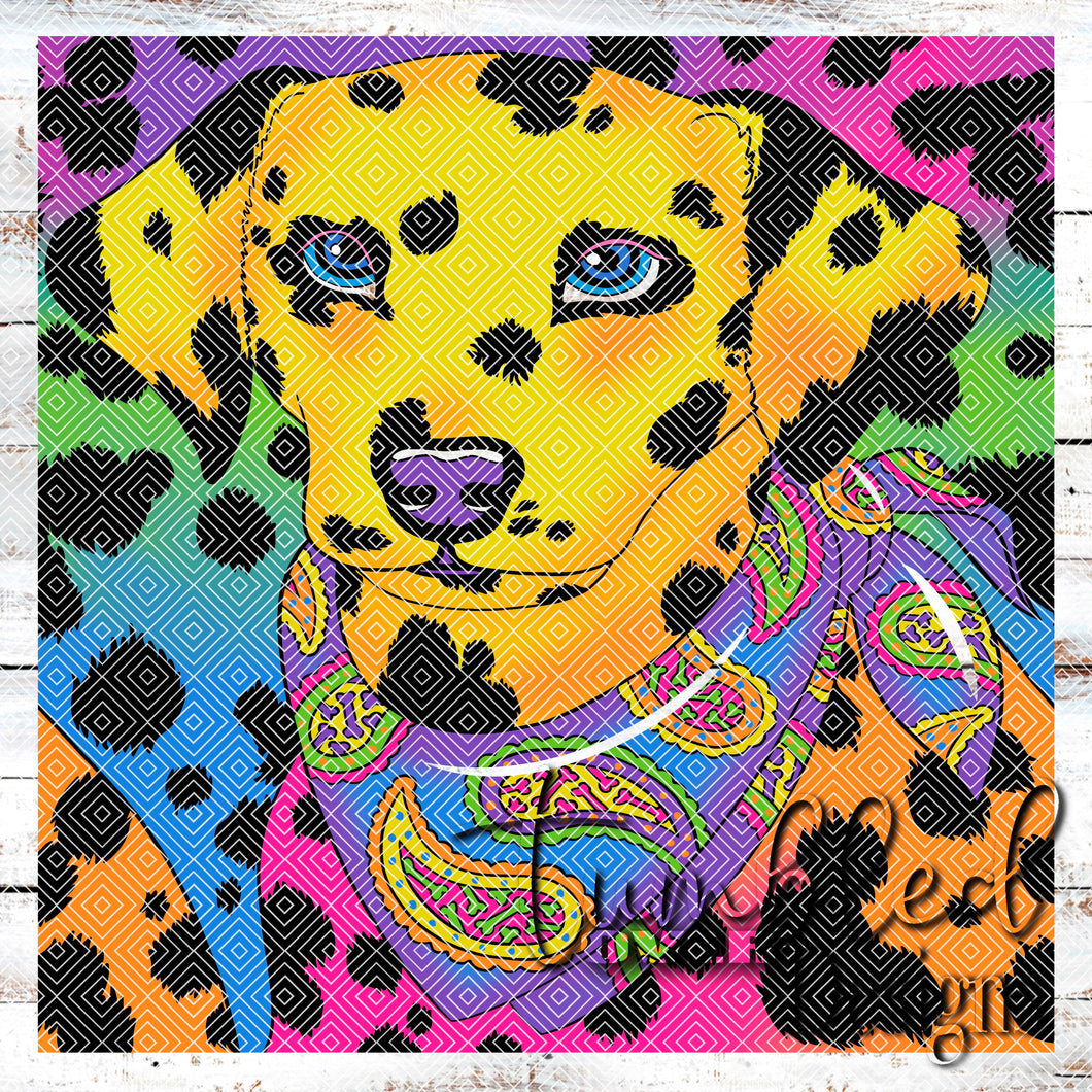 Colored Colorful Dalmatian Png Wrap