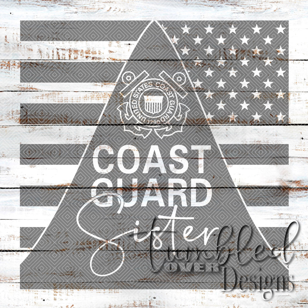 Seamless Coast Guard Sister Png Wrap