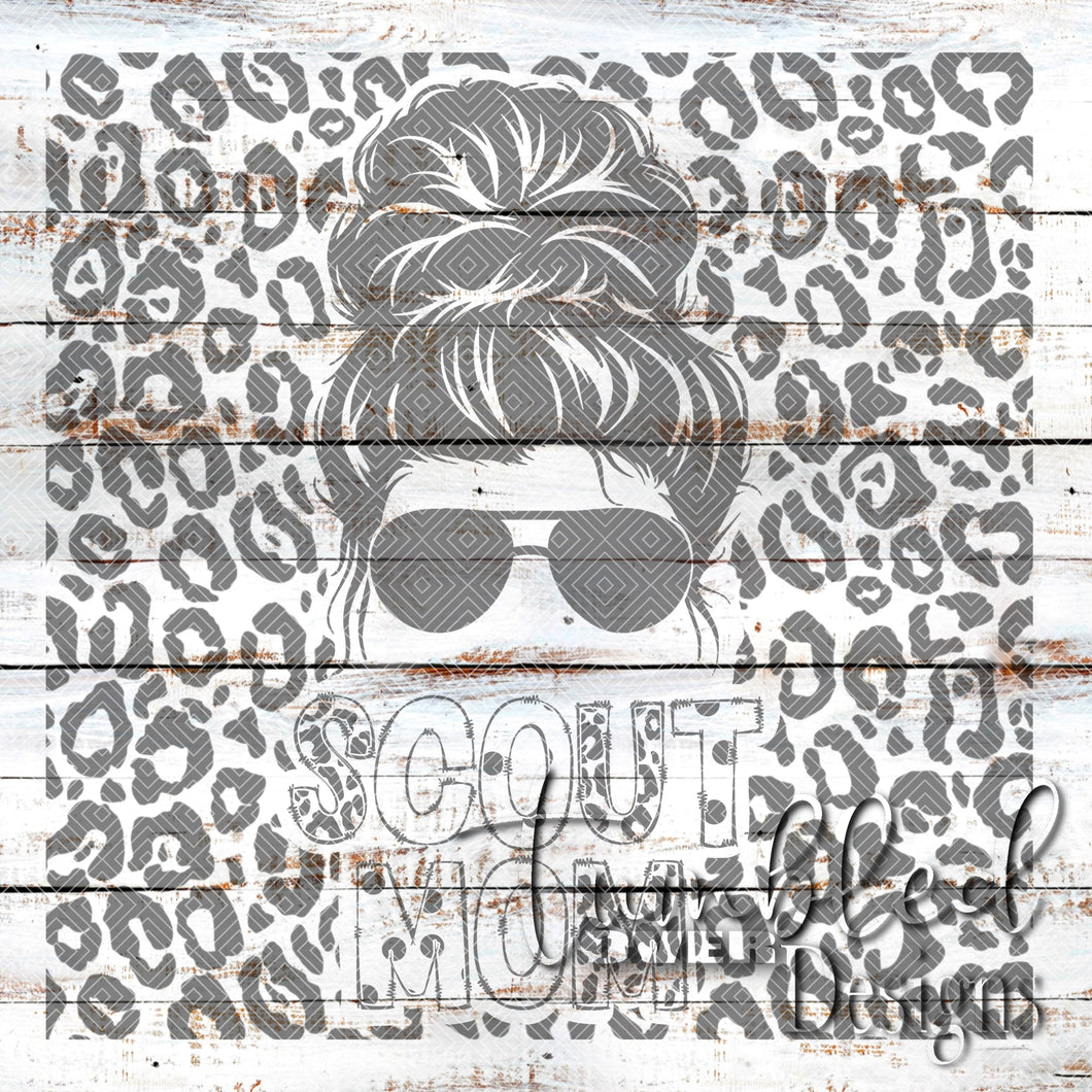 Seamless Messy Bun Scout Mom Png Wrap