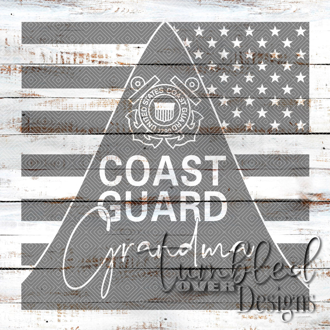 Seamless Coast Guard Grandma Png Wrap