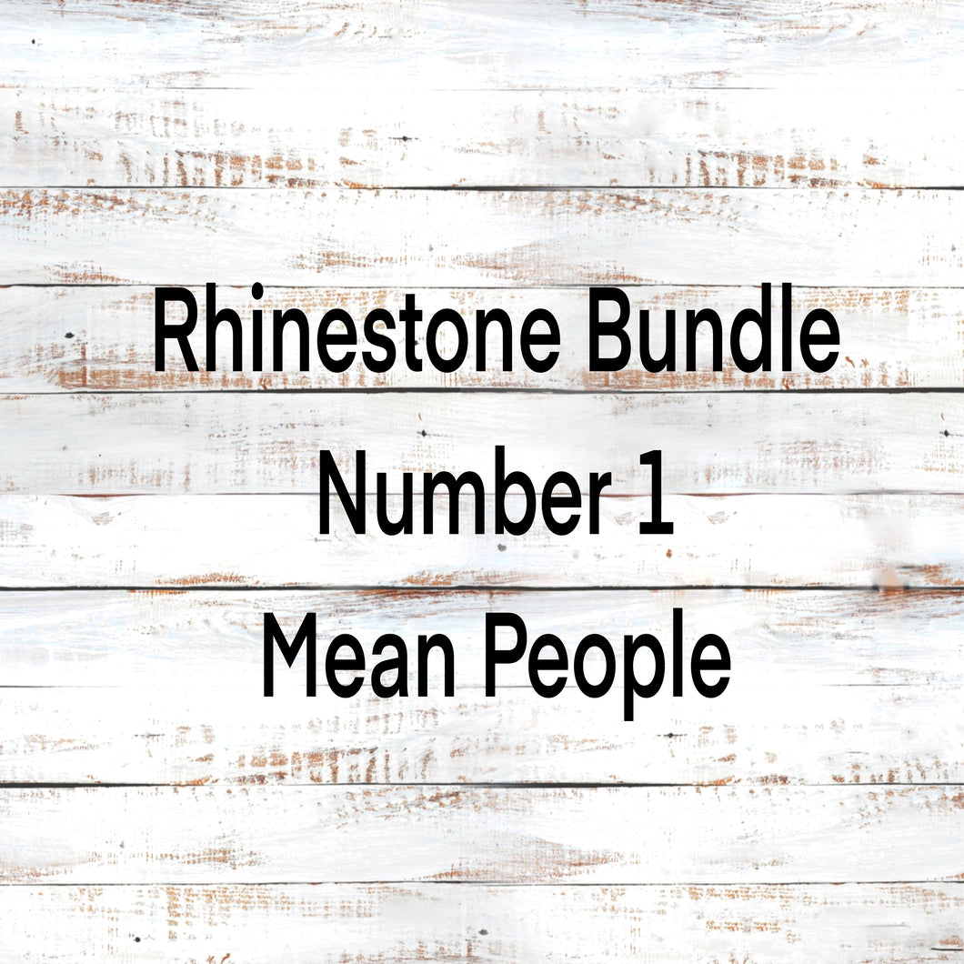 SS16 Rhinestone Template Bundle Number 1 Mean People 20 ounce Skinny Straight