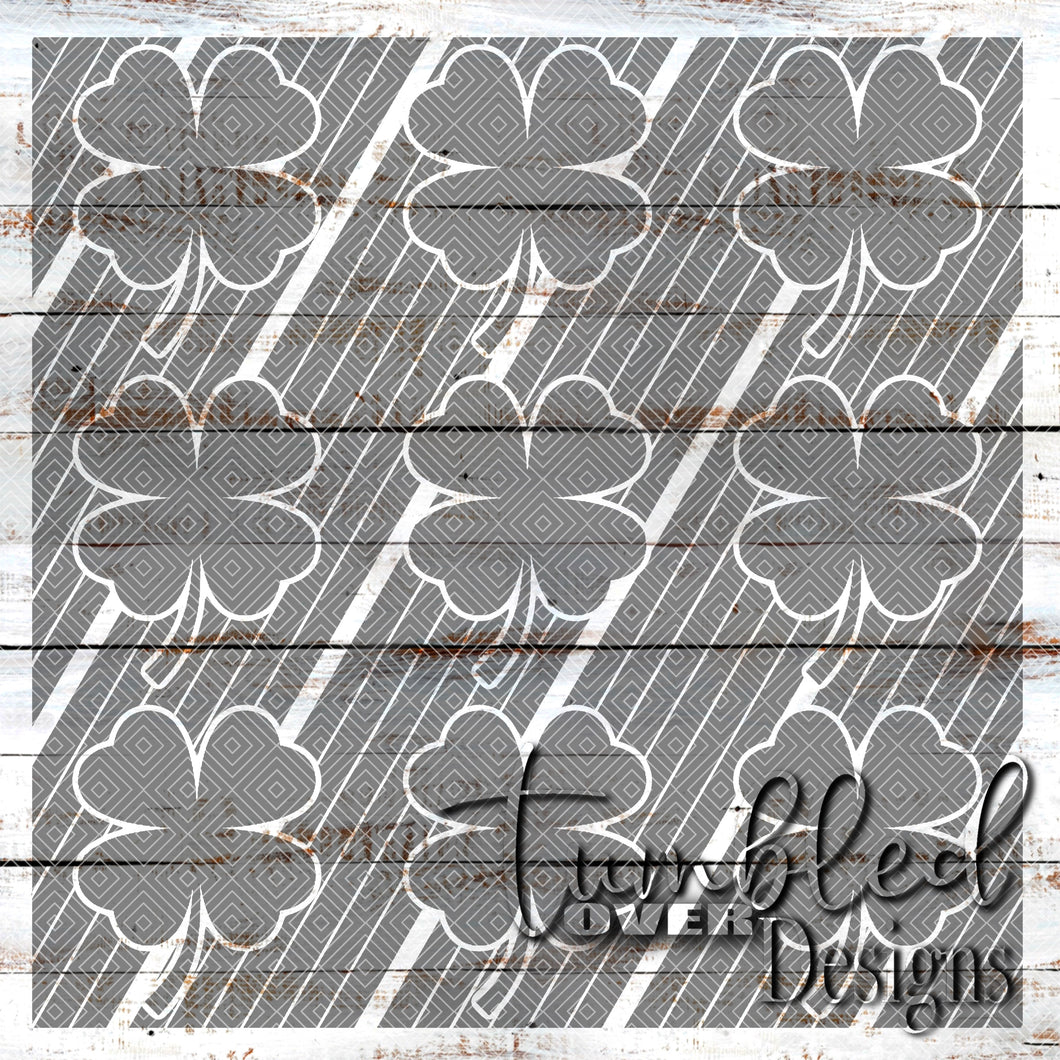 Seamless 4 Leaf Clover Rainbow Png Wrap