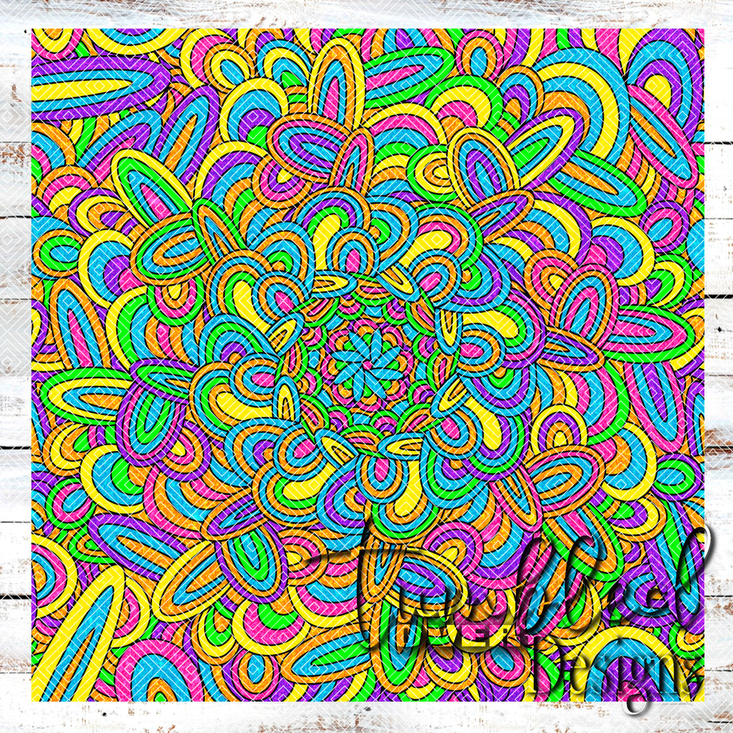 Colored Loops Glitter Png Wrap