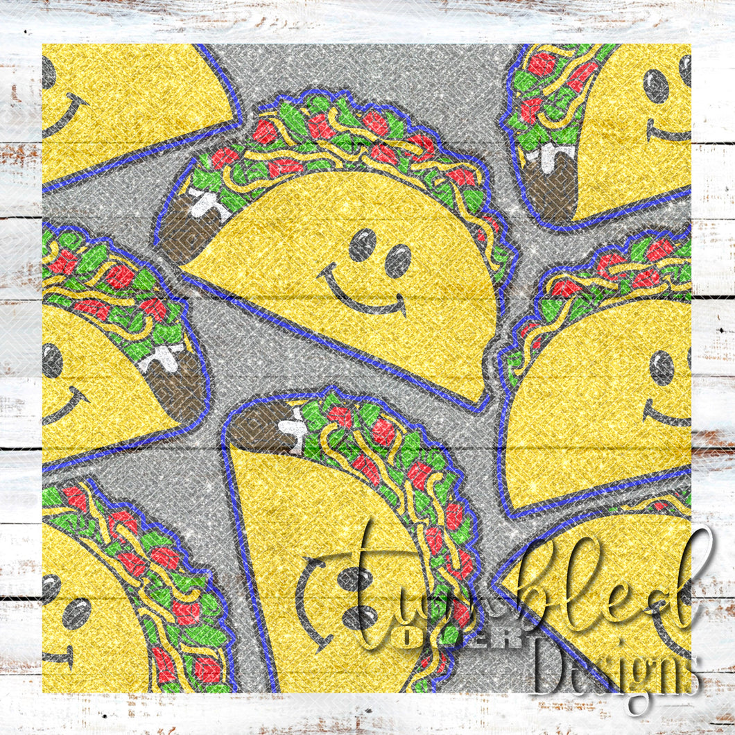 Colored Seamless Taco Png Wrap