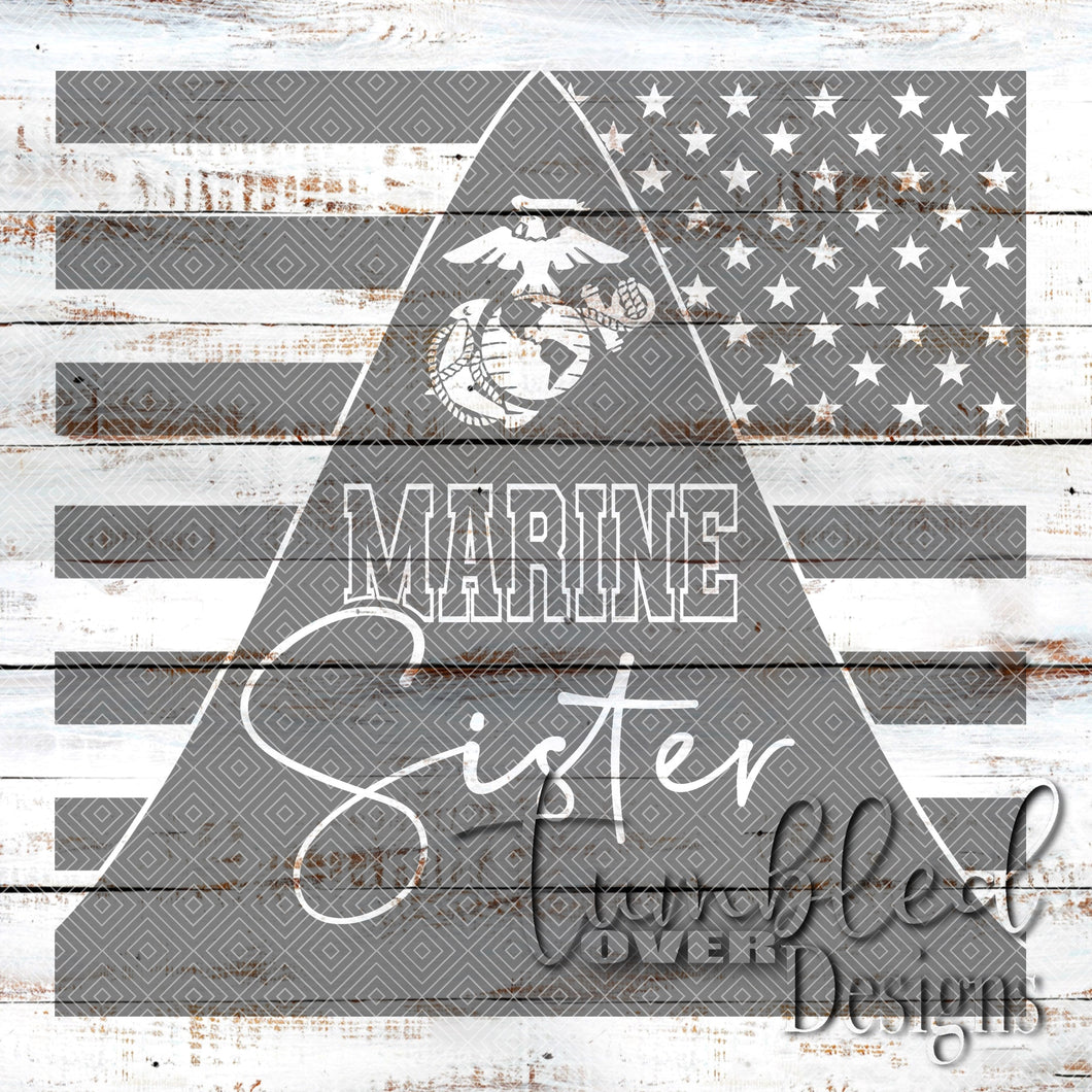 Seamless Marine Sister Png Wrap