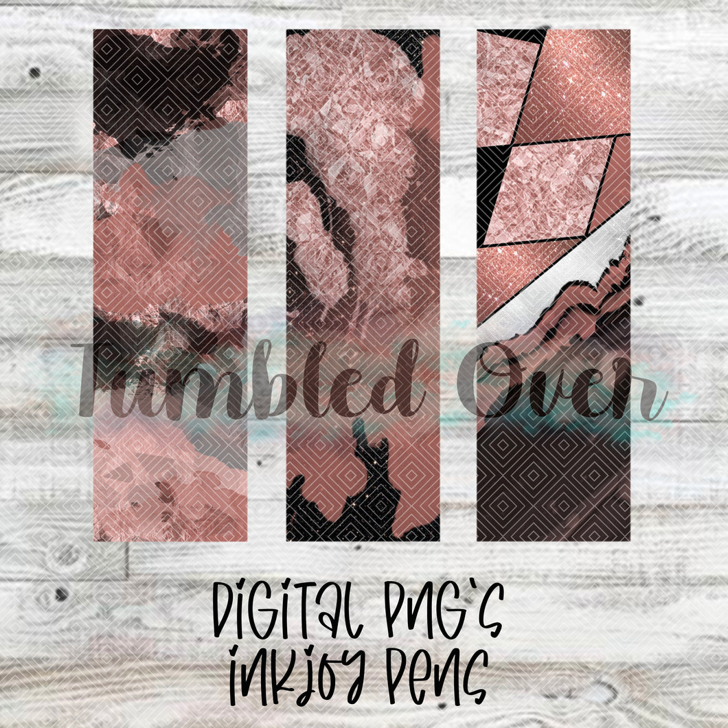 Rose  Gold Abstract Digital Pen Wraps