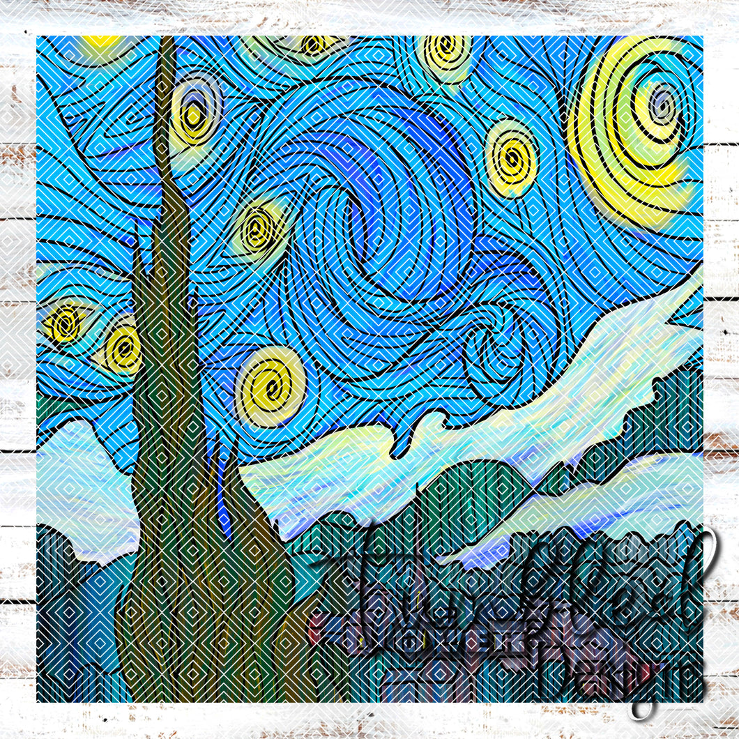 Colored Starry Night Png Wrap