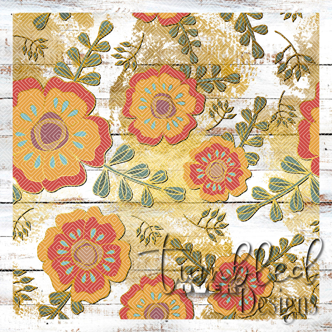 Colored Boho Flowers Png Wrap