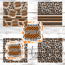 Load image into Gallery viewer, Colored Halloween Spooky Seamless Set and Single Png Wraps

