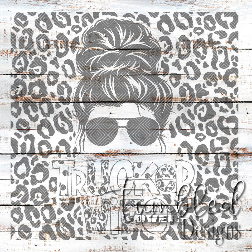 Seamless Messy Bun Trucker Wife Png Wrap