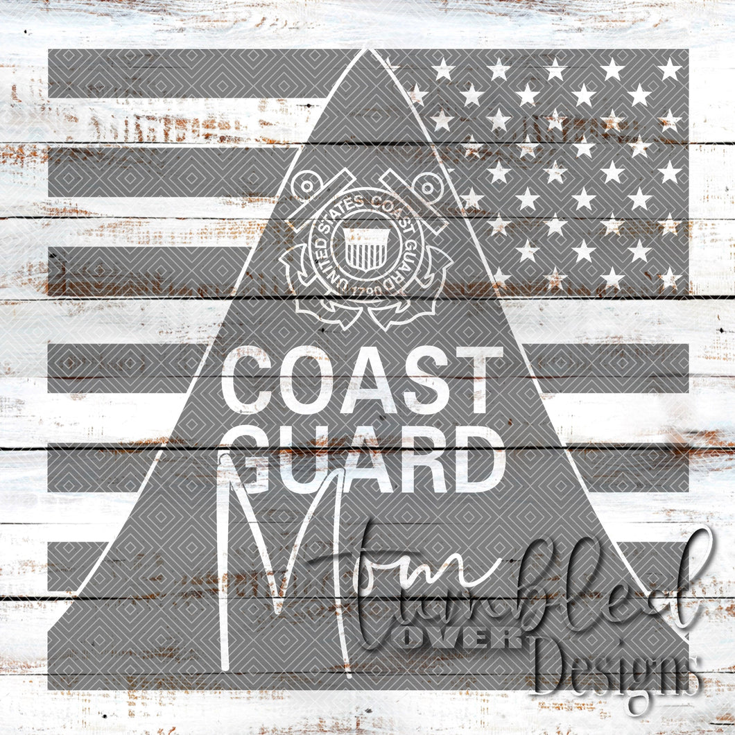 Seamless Coast Guard Mom Png Wrap