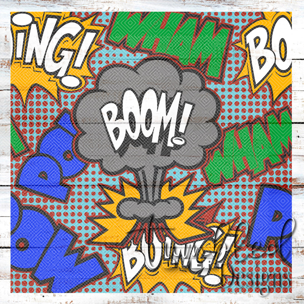 Colored Seamless Comic Book Png Wrap