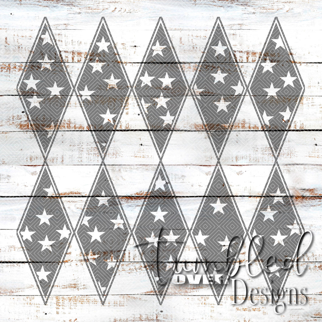 Seamless Diamond Stars Png Wrap